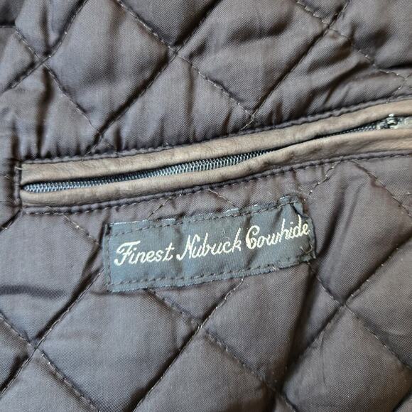 Boulder Ridge Vintage Men's Leather Bomber Moto Coat Jacket Brown Size Medium - Picture 8 of 10